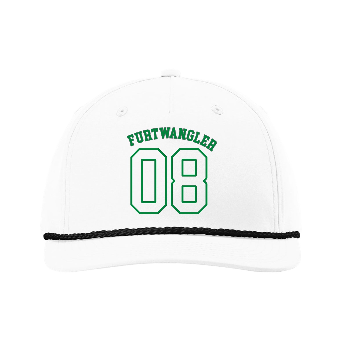 Five-Panel Classic Rope Cap — Shirsey Arch in White