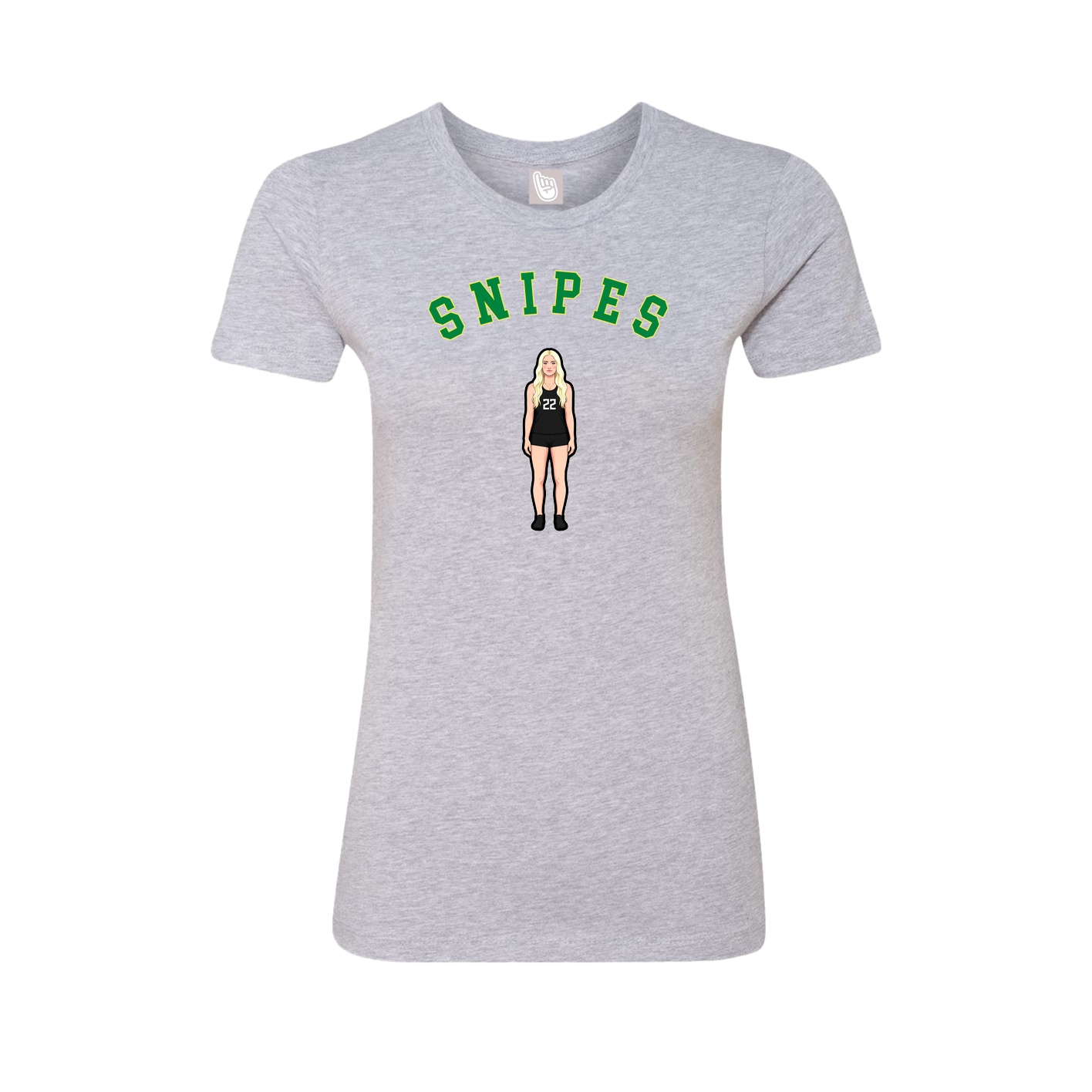 Fitted Women's Tee — Shirsey Arch in Grey