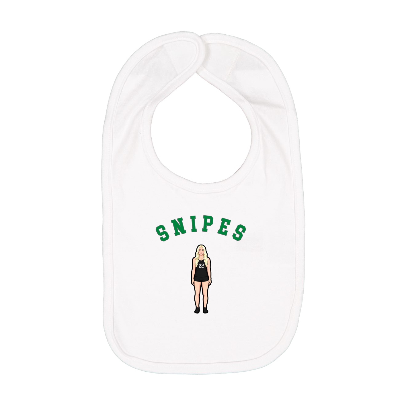 Infant Bib — Shirsey Arch in White