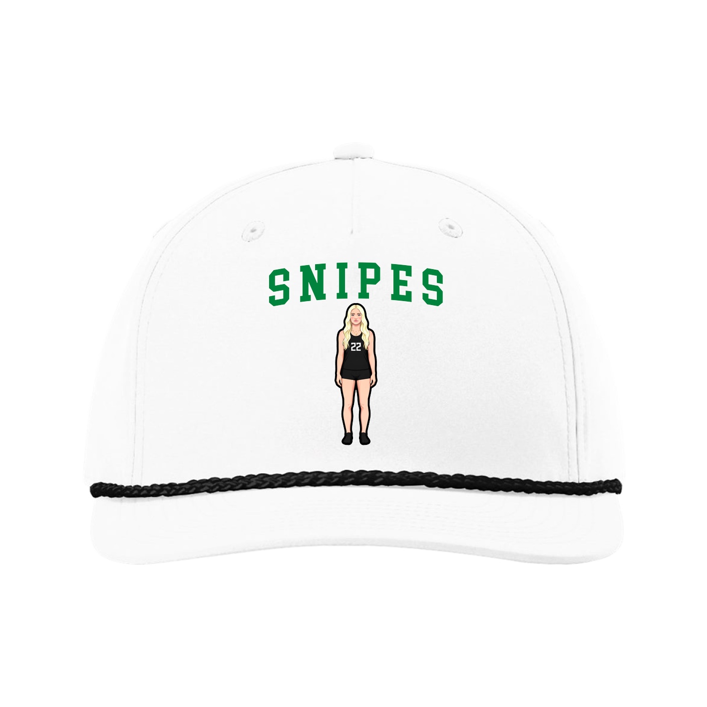 Five-Panel Classic Rope Cap — Shirsey in White