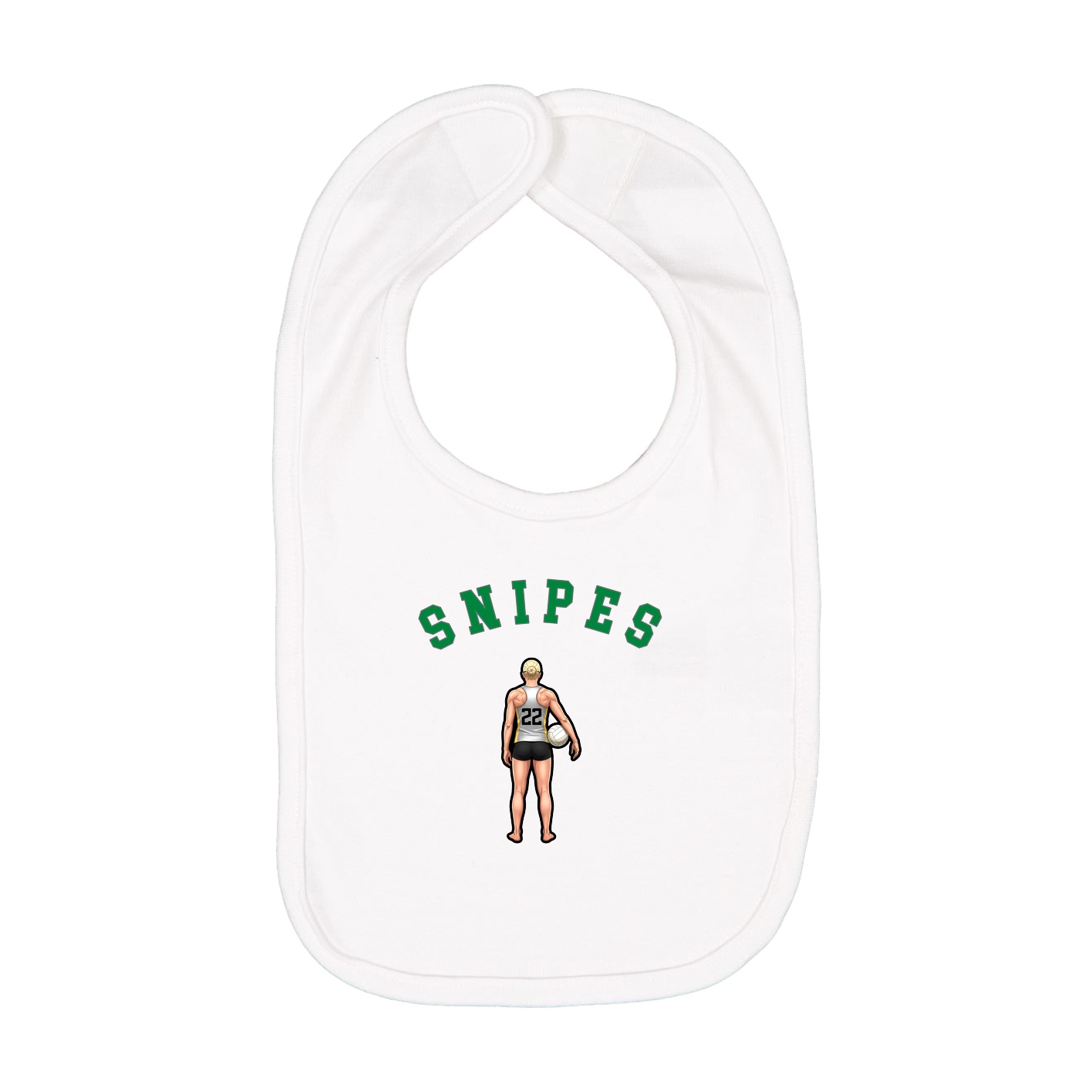 Infant Bib — Shirsey Arch in White