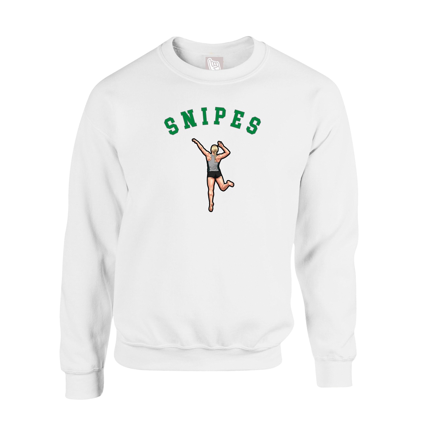 Fleece Crew — Shirsey Arch in White