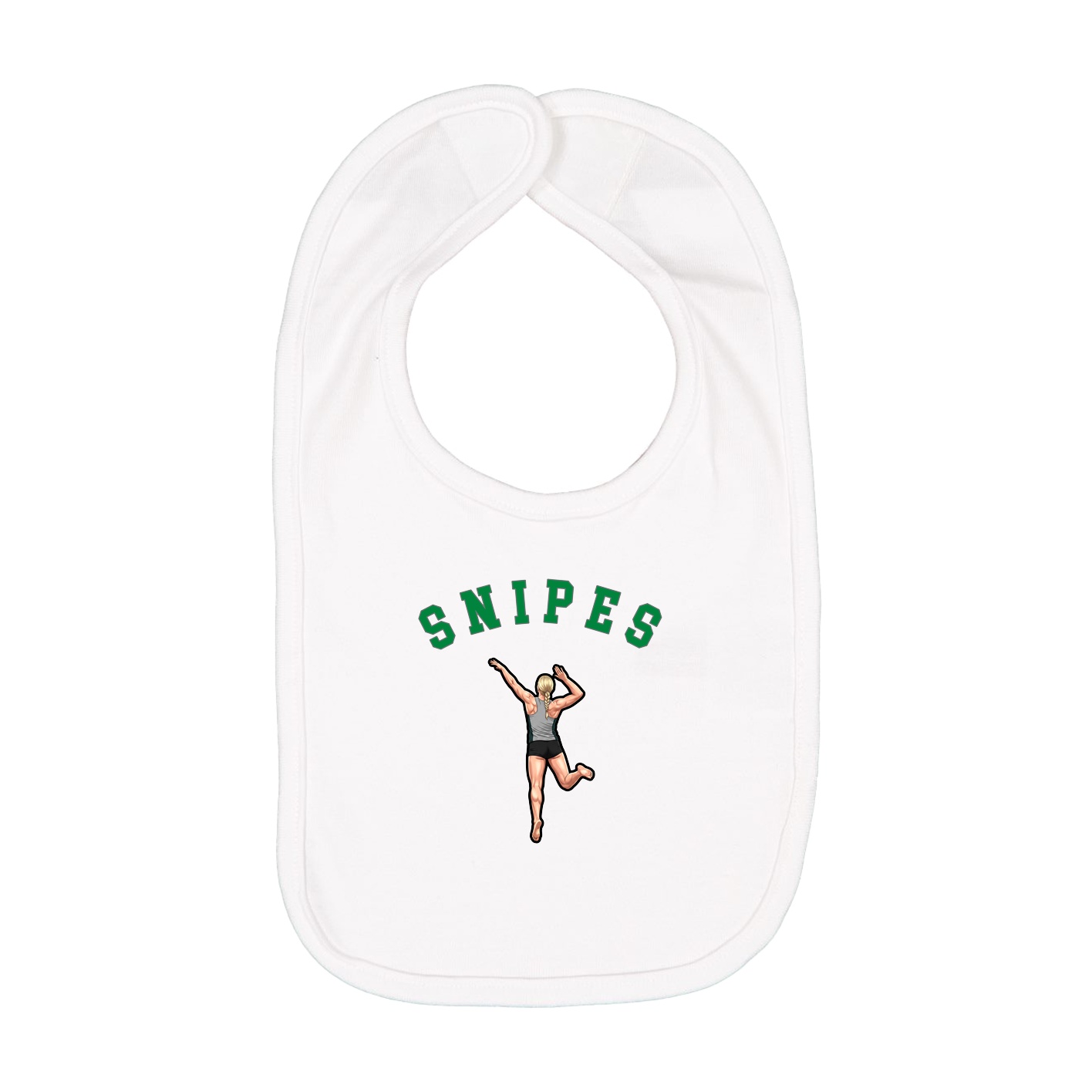 Infant Bib — Shirsey Arch in White
