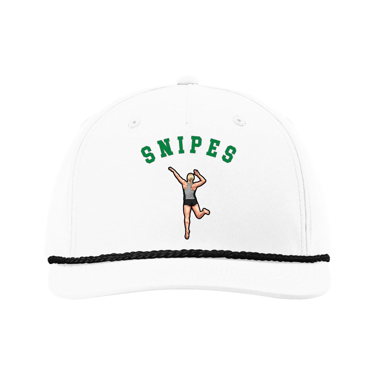 Five-Panel Classic Rope Cap — Shirsey Arch in White