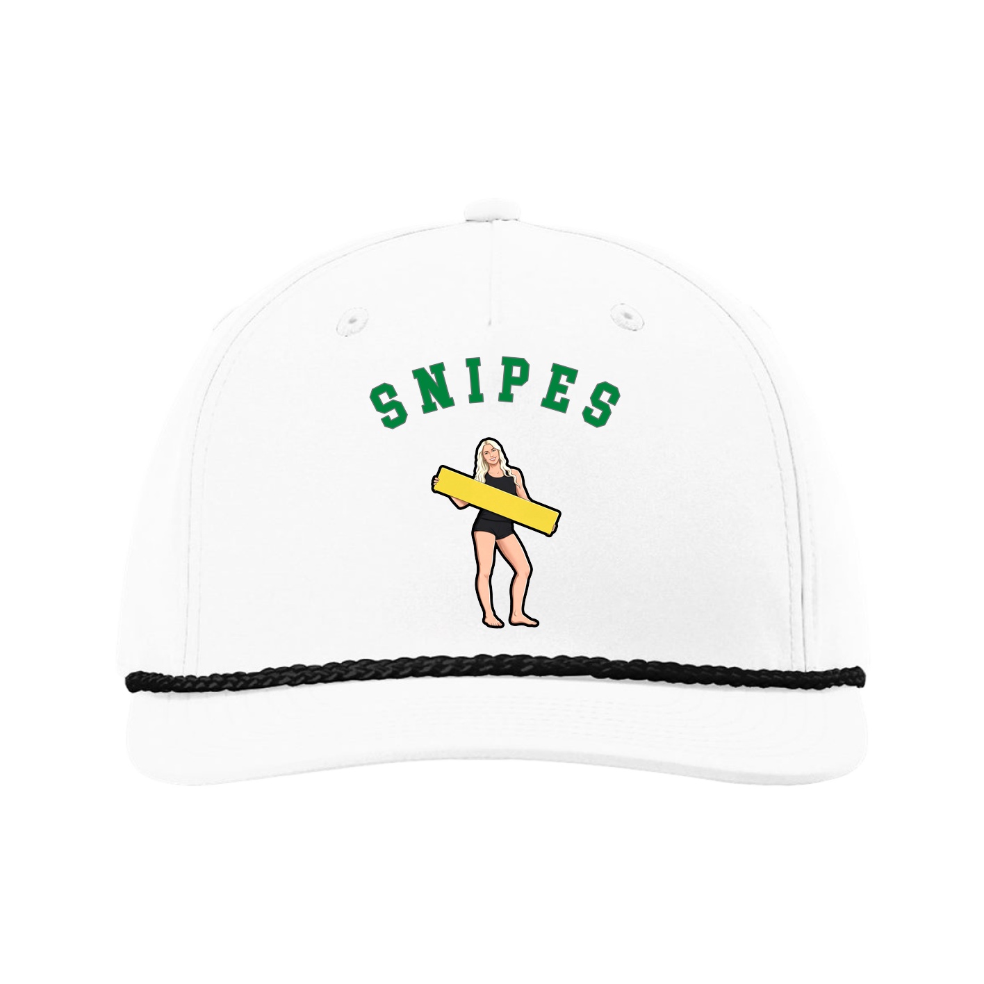 Five-Panel Classic Rope Cap — Shirsey Arch in White