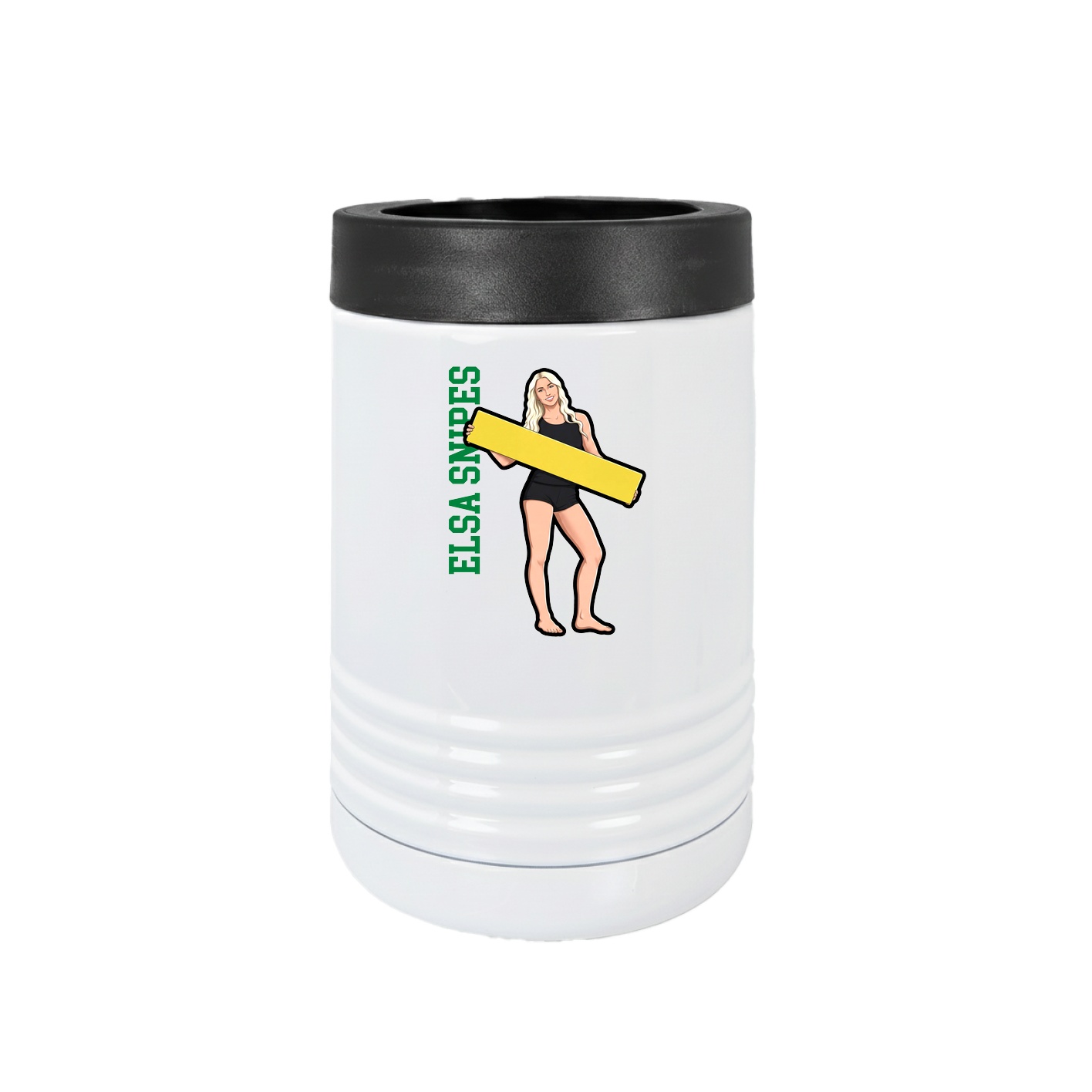 Beverage Holder — Name Vertical in White