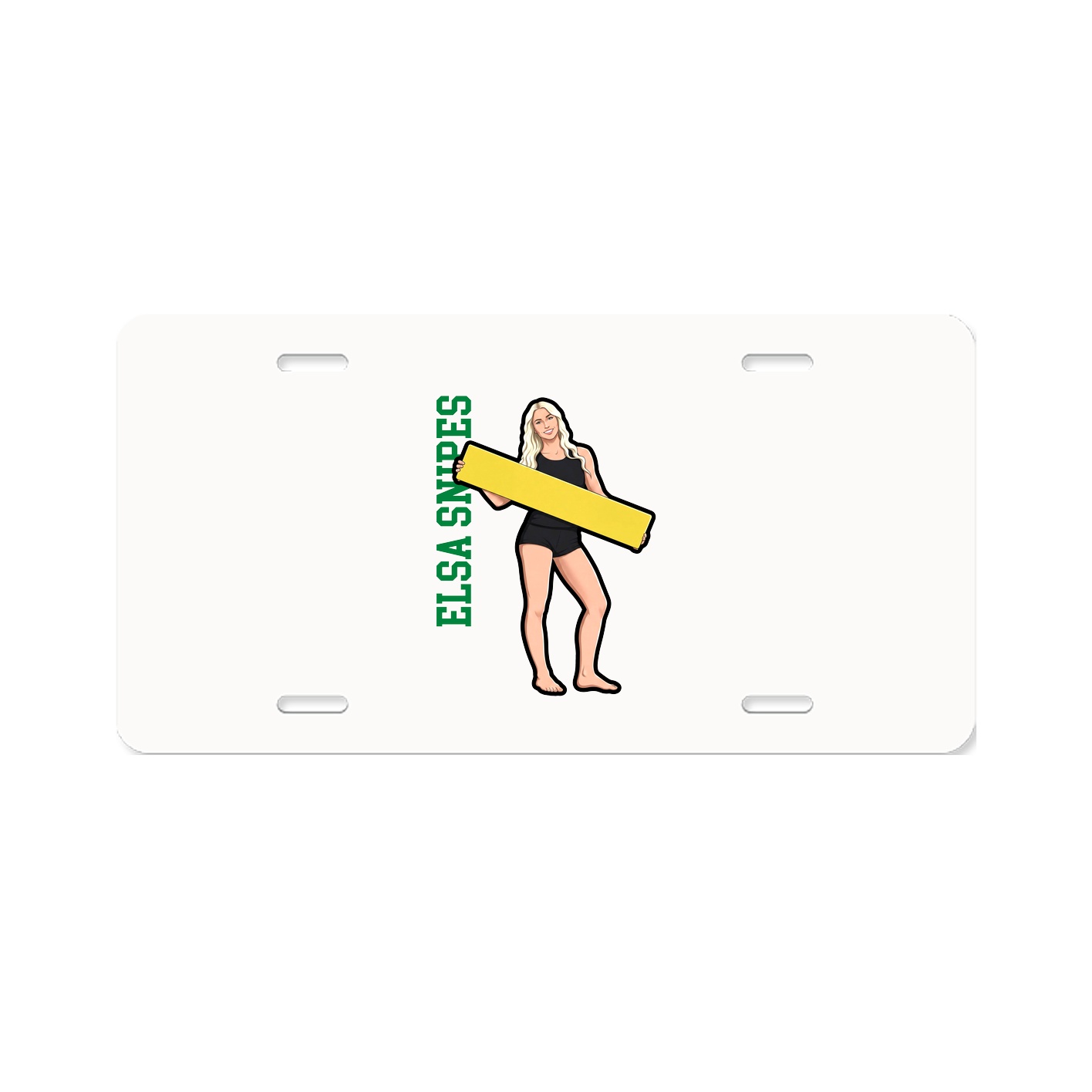 License Plate — Name Vertical in Classic
