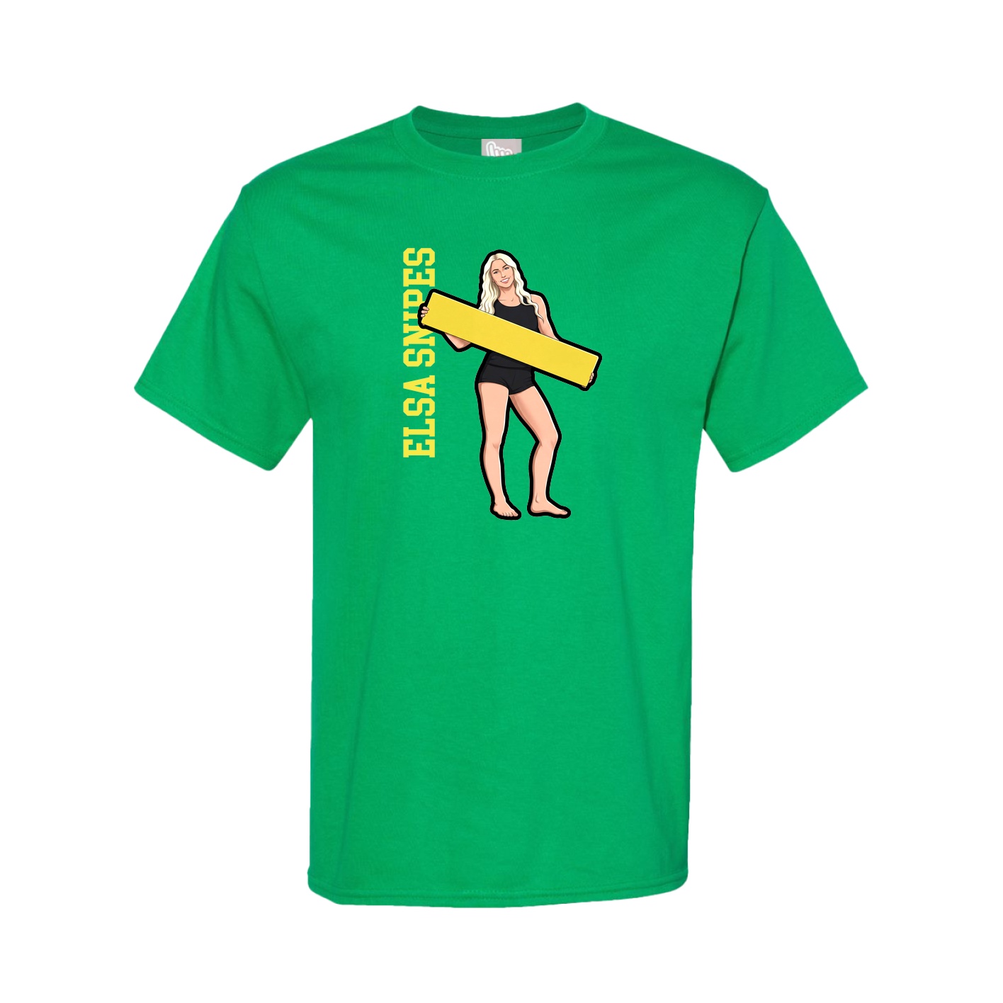 Tee — Name Vertical in Green