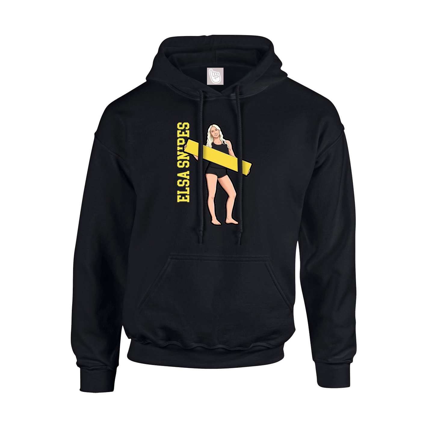 Hoodie — Name Vertical in Black