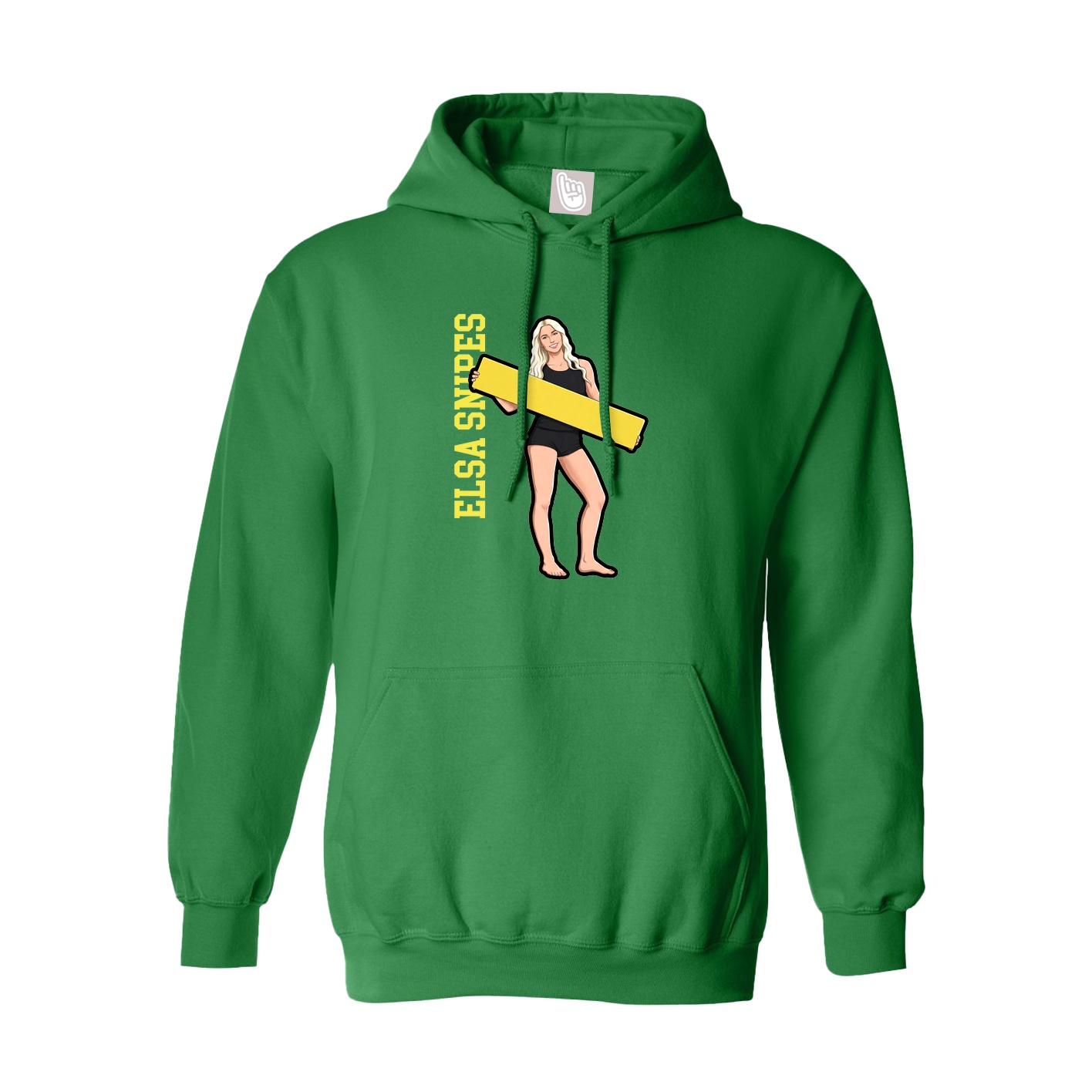 Youth Hoodie — Name Vertical in Green