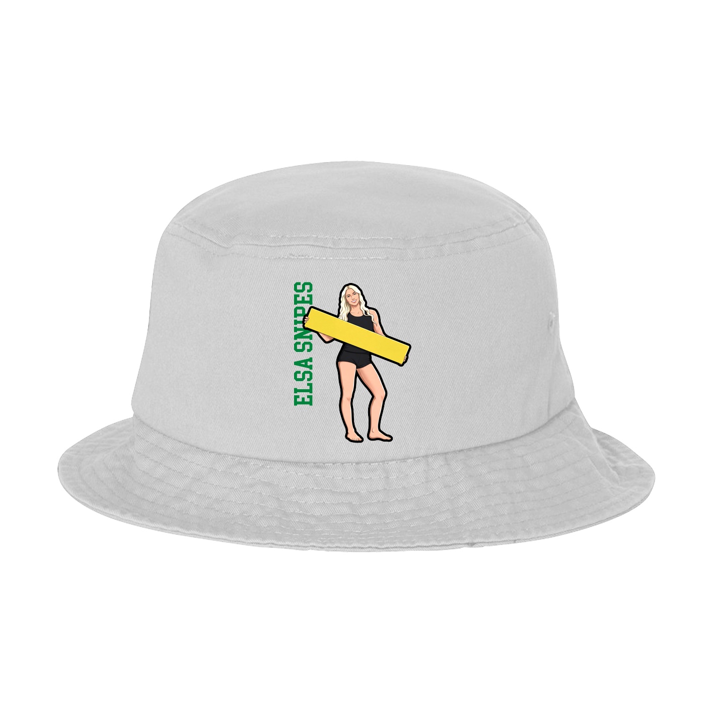 Bucket Cap — Name Vertical in White