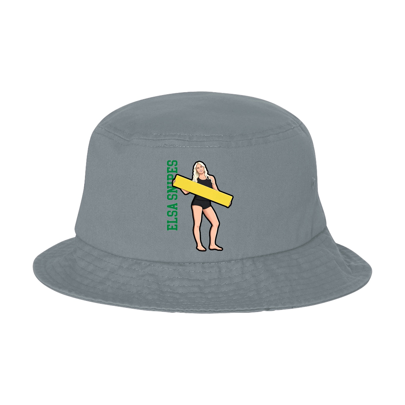 Bucket Cap — Name Vertical in Grey