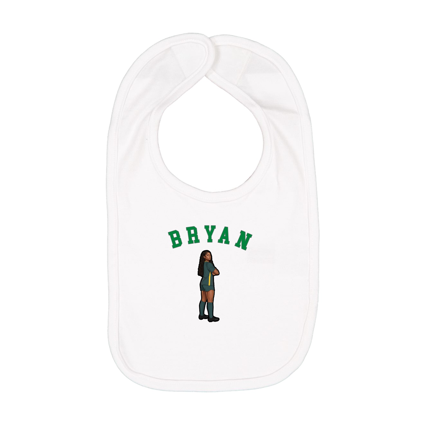 Infant Bib — Shirsey Arch in White