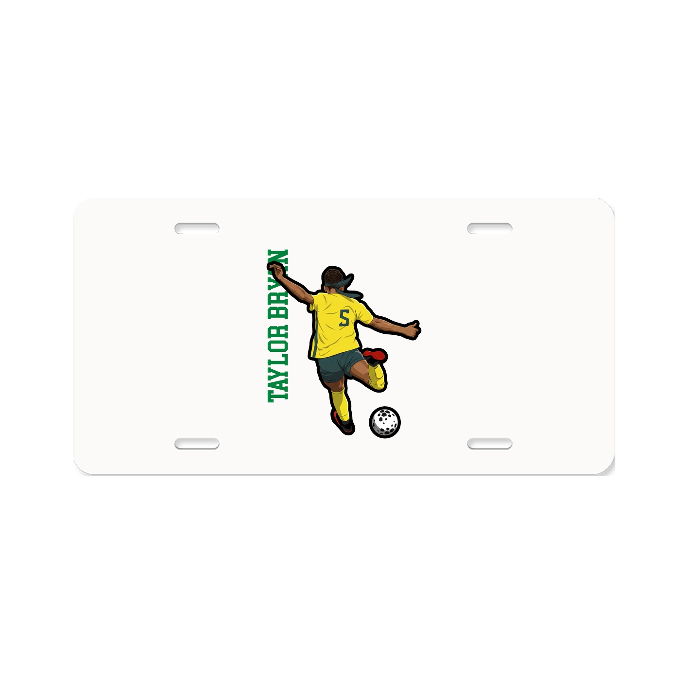 License Plate — Name Vertical in Classic