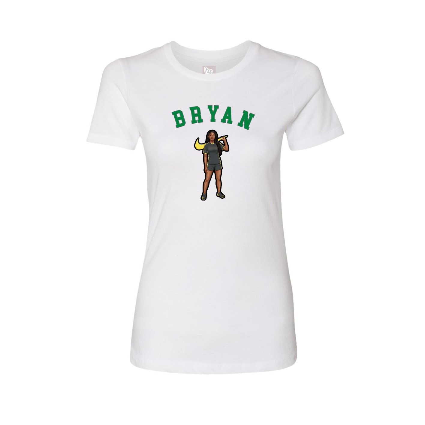 Fitted Women's Tee — Shirsey Arch in White