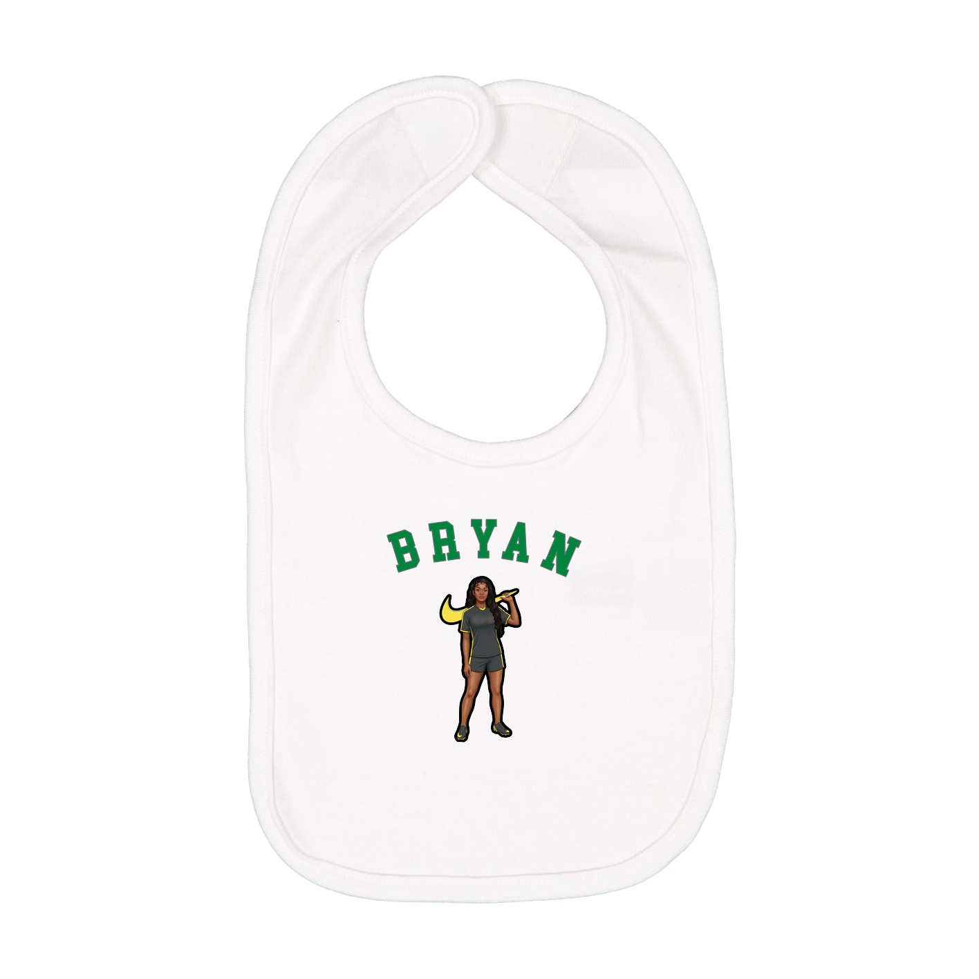 Infant Bib — Shirsey Arch in White