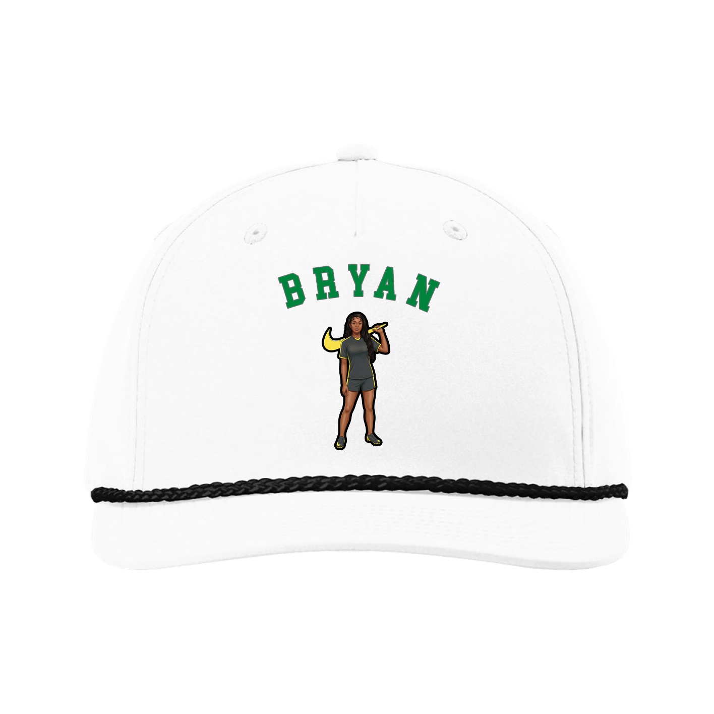 Five-Panel Classic Rope Cap — Shirsey Arch in White