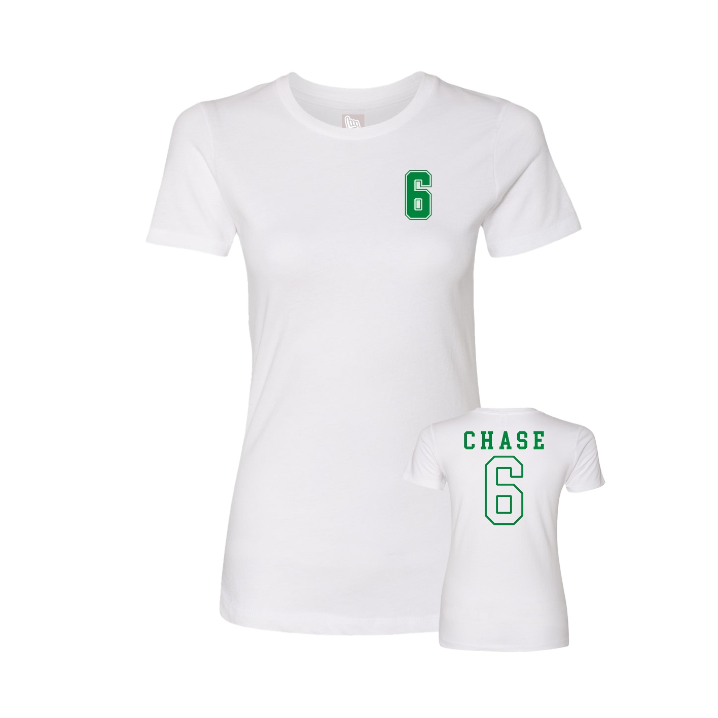 Womens Tee — Chest Back in White