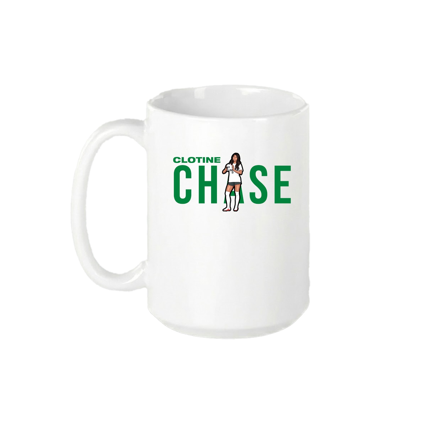 15oz Coffee Mug — Player Name in White