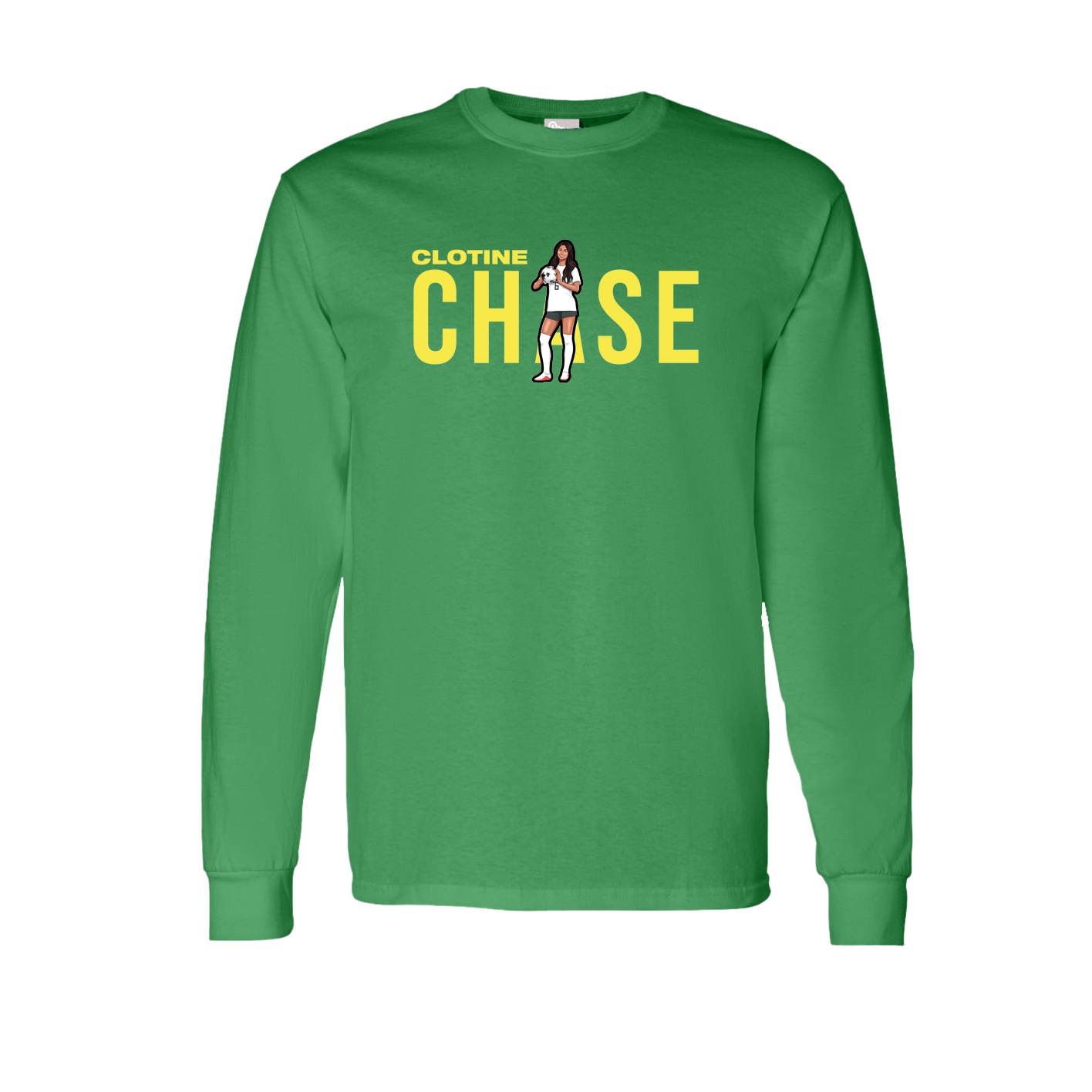 Long Sleeve Tee — Player Name in Green