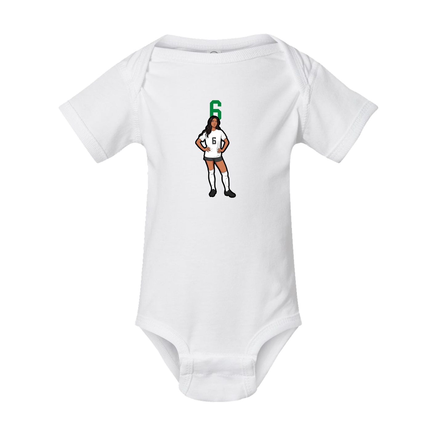 Baby Onesie — Number Top in White