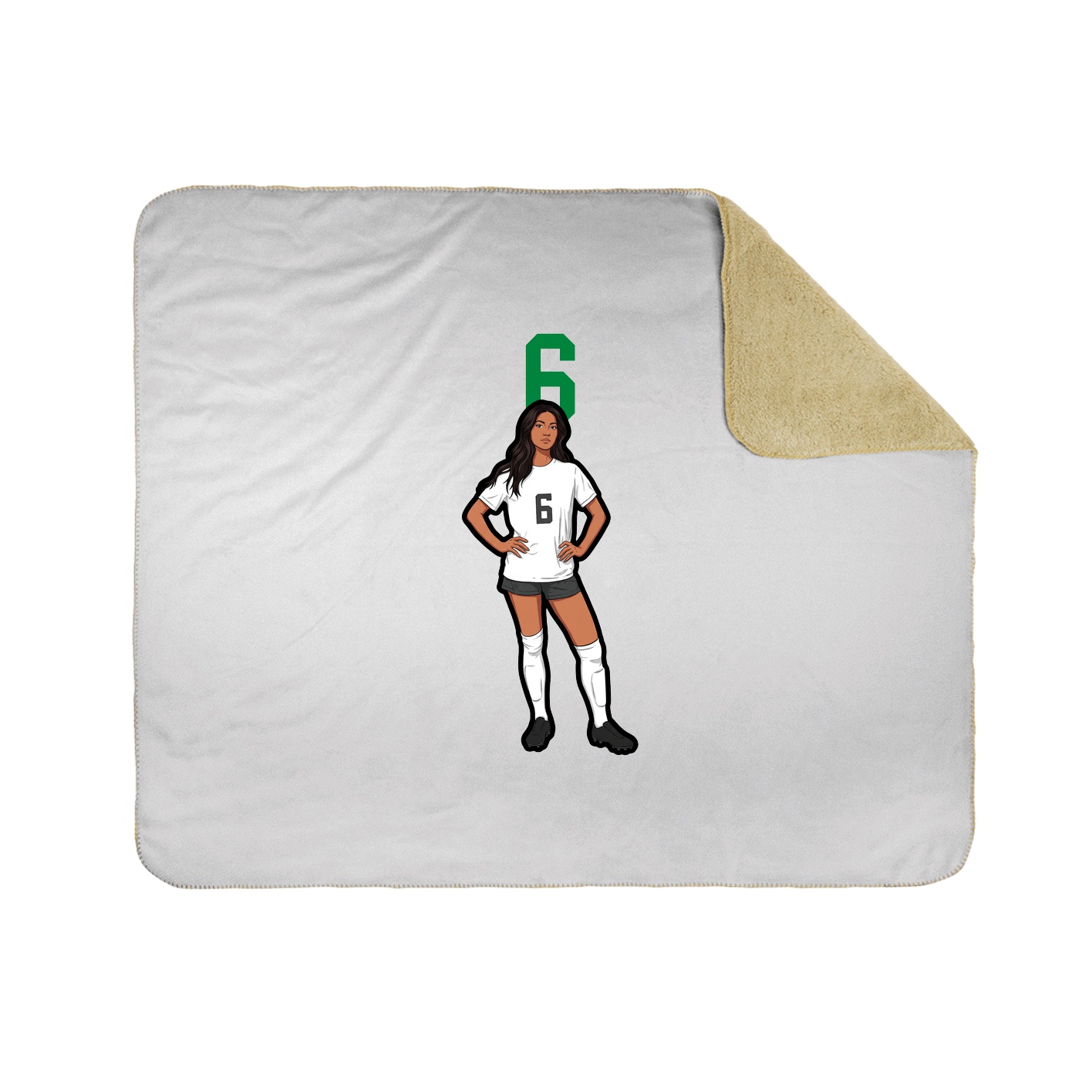 Throw Blanket — Number Top in White