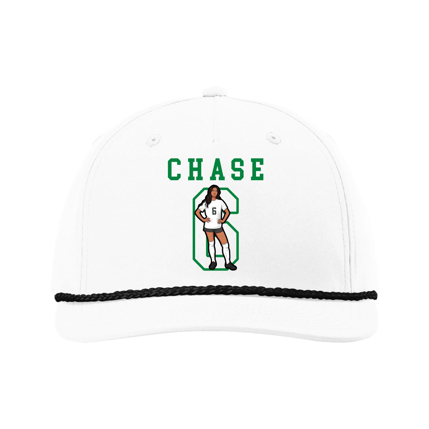 Five-Panel Classic Rope Cap — Shirsey in White