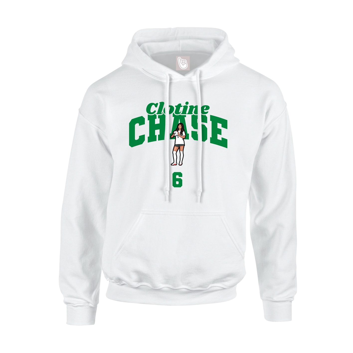 Hoodie — Signature Arch in White