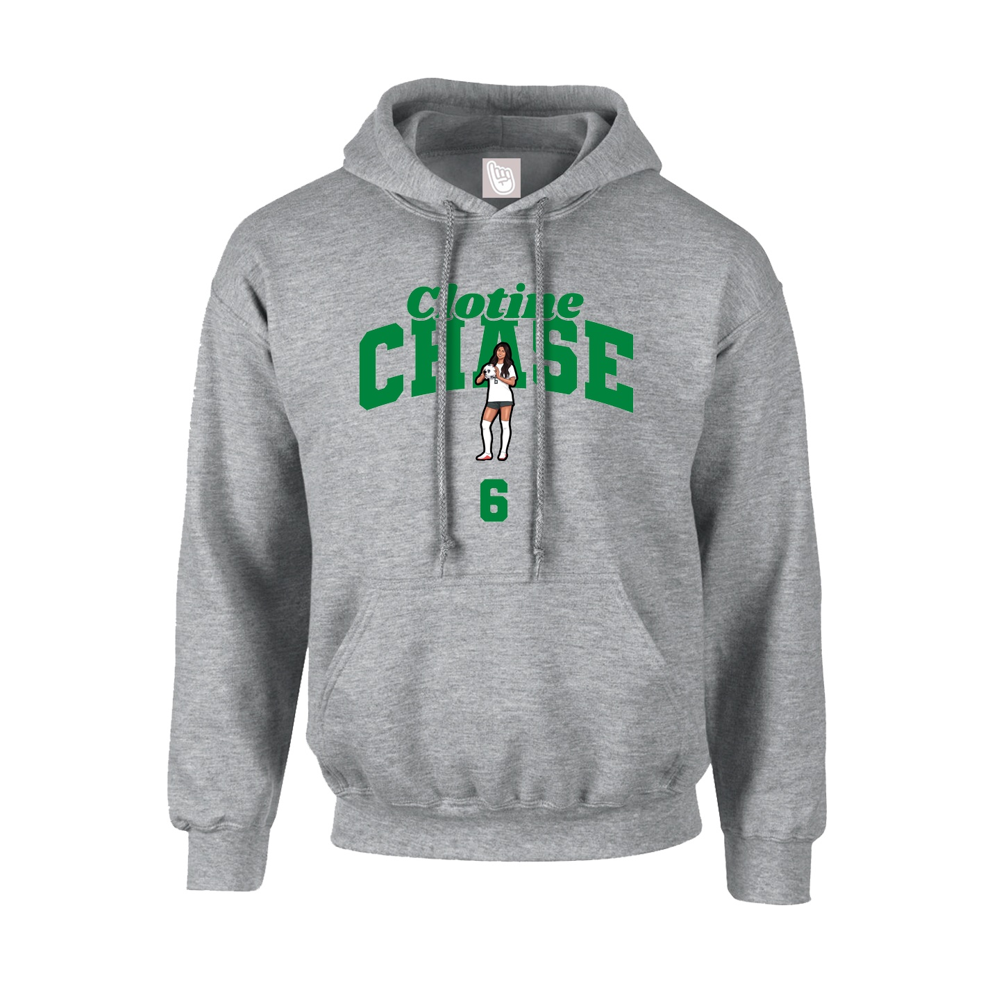 Youth Hoodie — Signature Arch in Grey