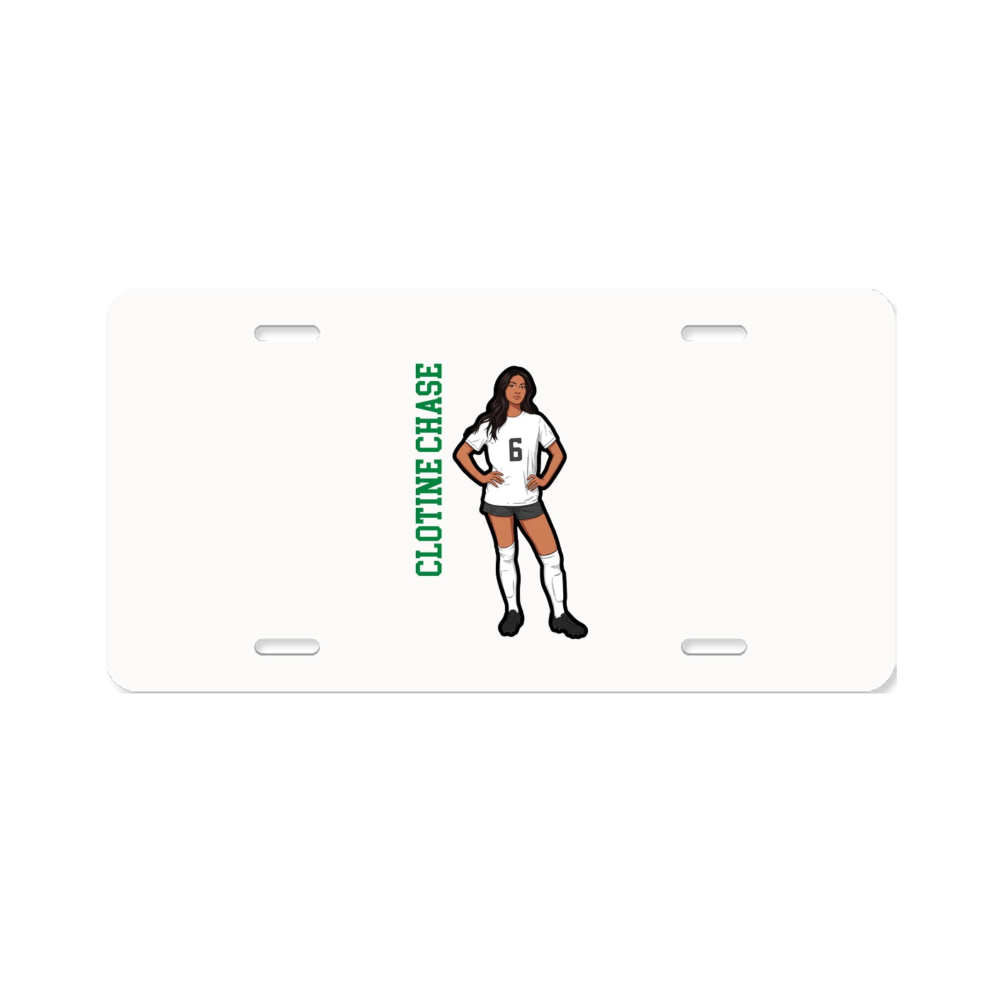License Plate — Name Vertical in Classic