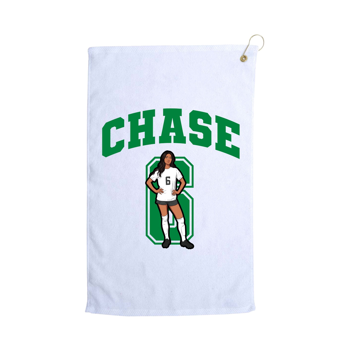 Golf Towel — Number in White