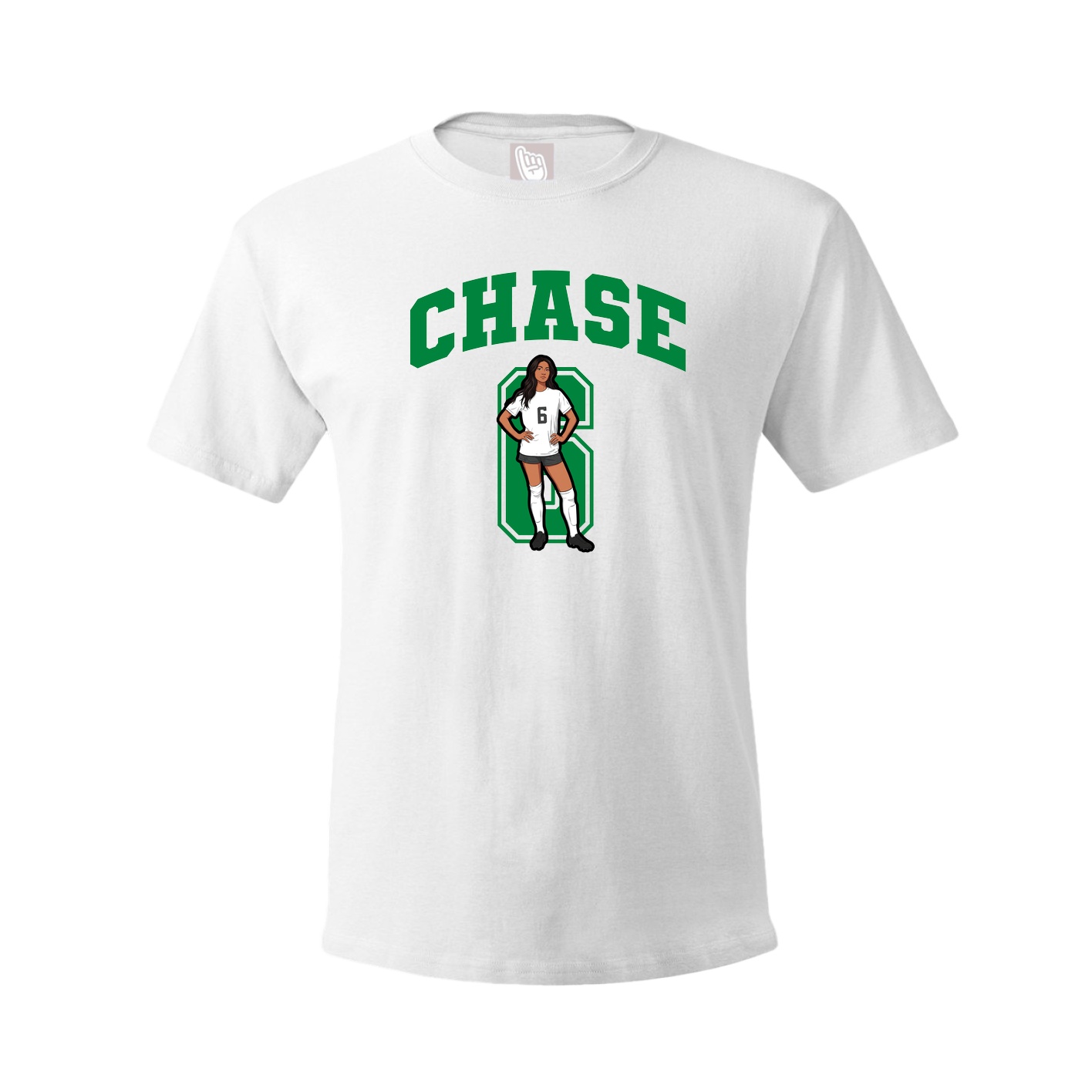 Youth Tee — Number in White