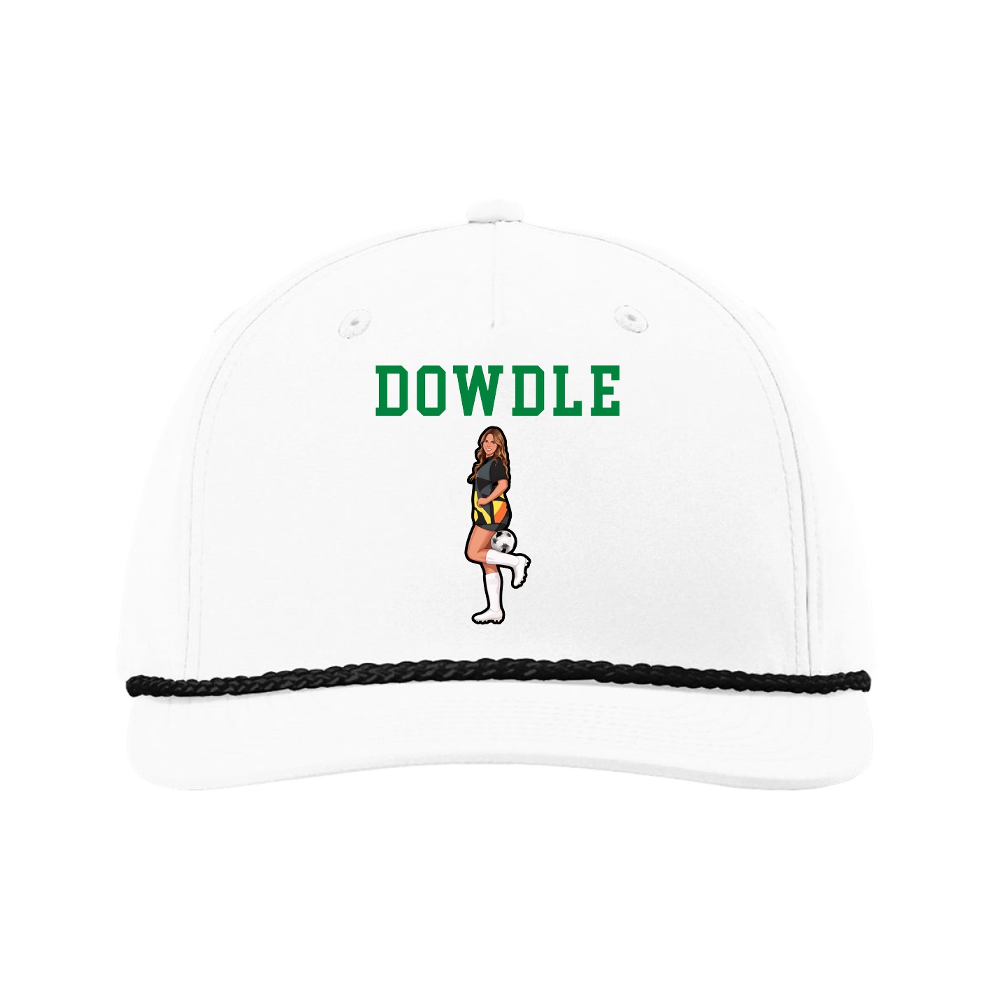 Five-Panel Classic Rope Cap — Shirsey in White