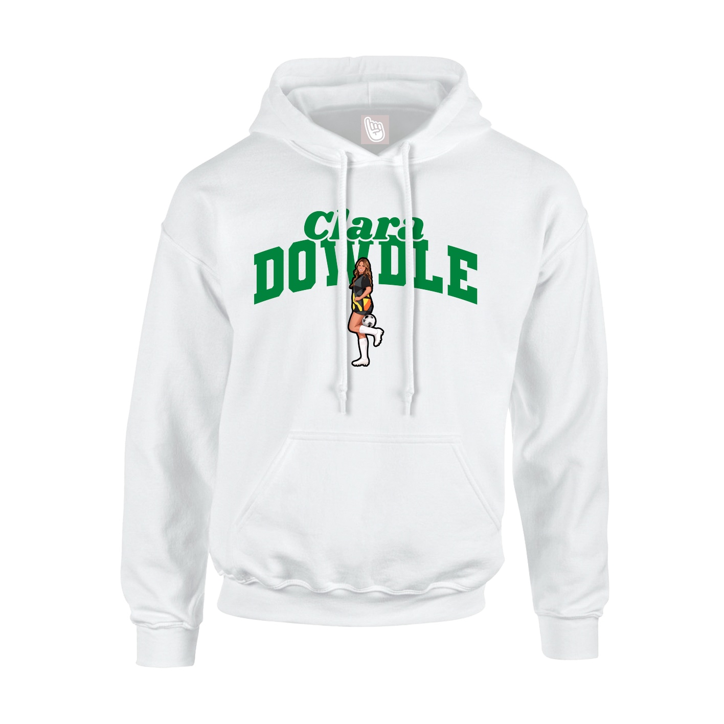 Hoodie — Signature Arch in White