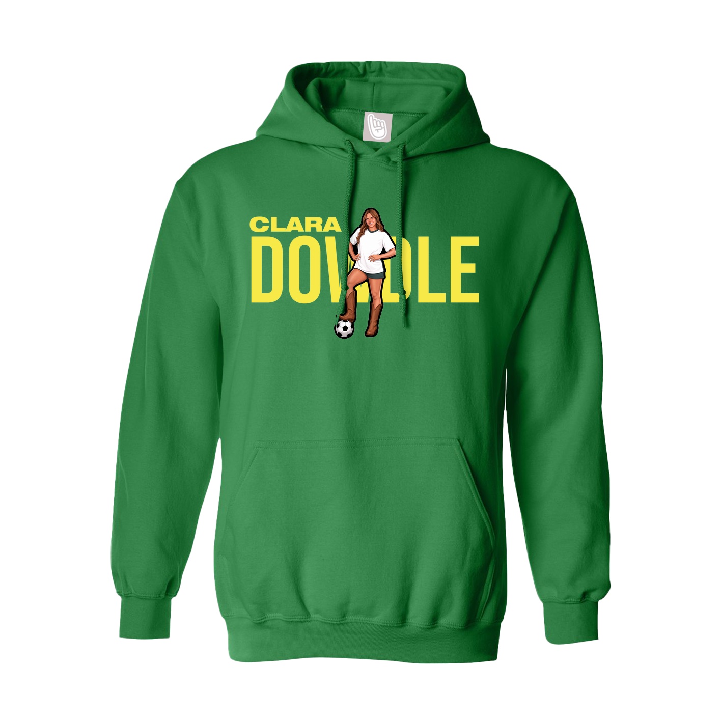 Hoodie — Player Name in Green
