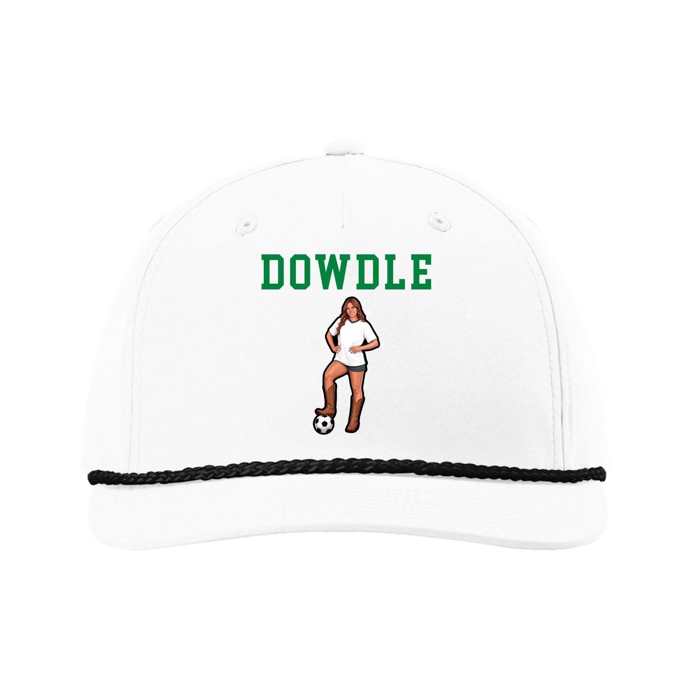 Five-Panel Classic Rope Cap — Shirsey in White