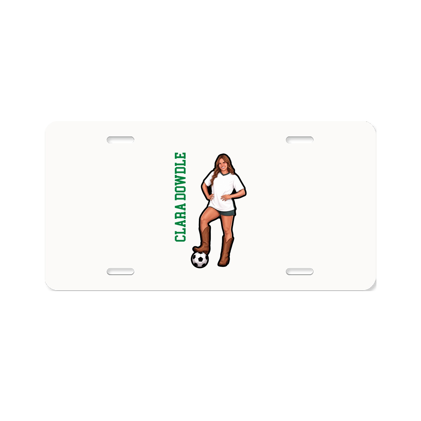 License Plate — Name Vertical in Classic