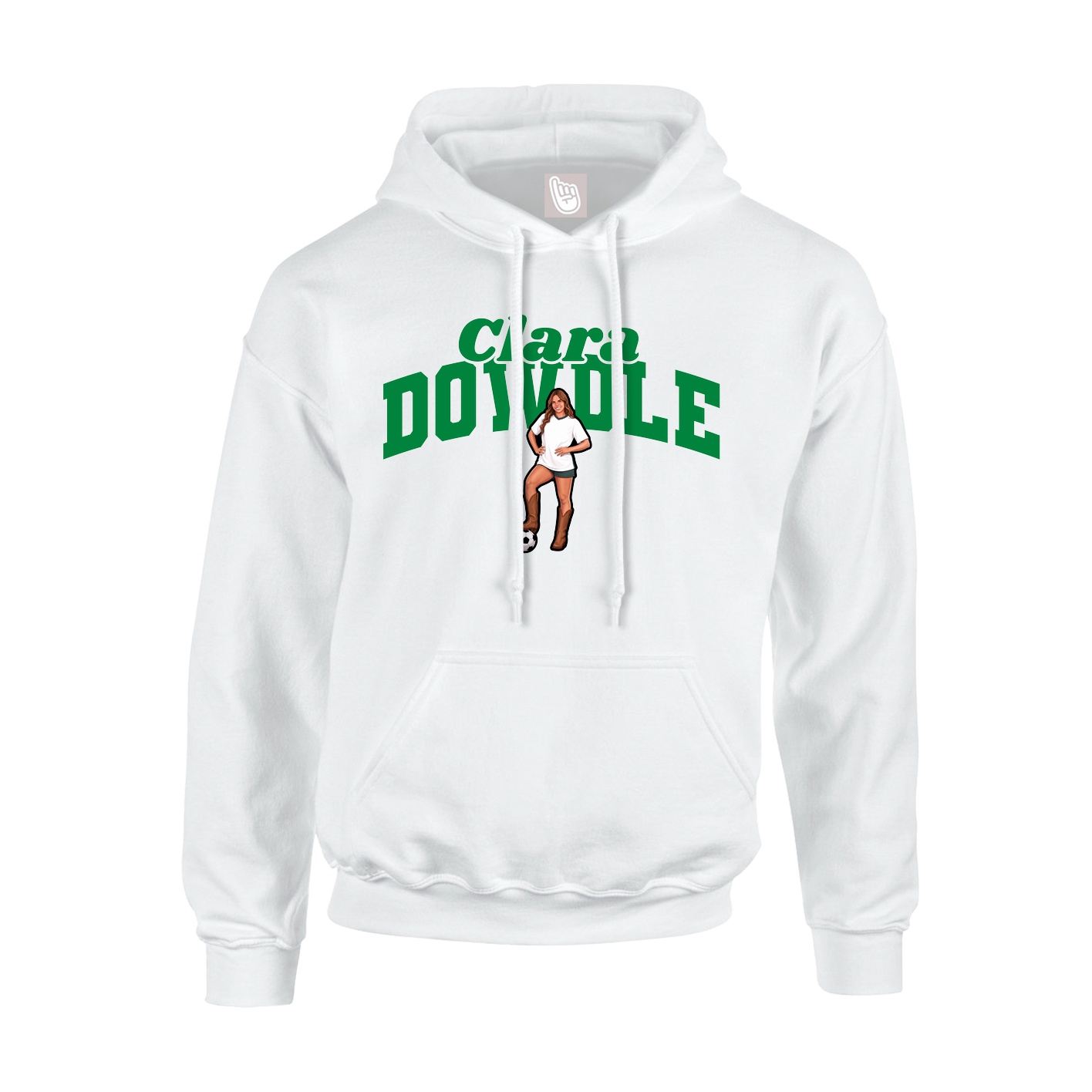 Youth Hoodie — Signature Arch in White