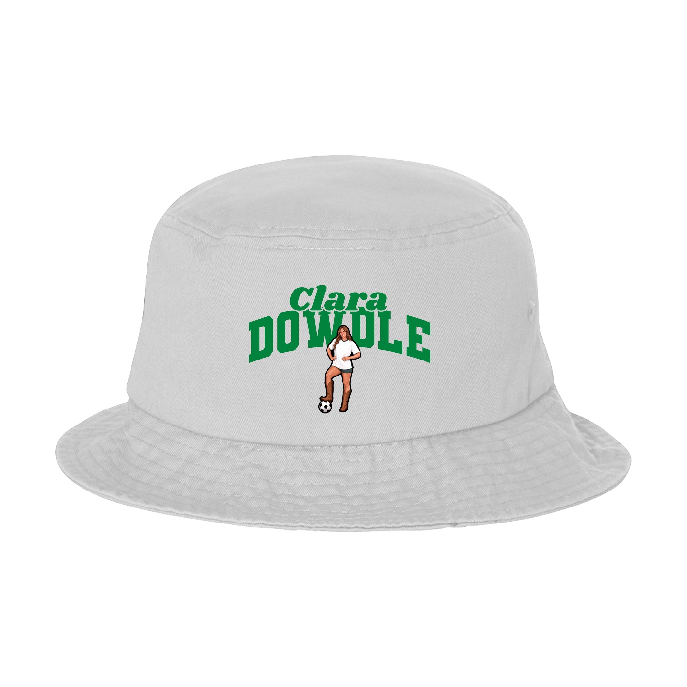 Bucket Cap — Signature Arch in White