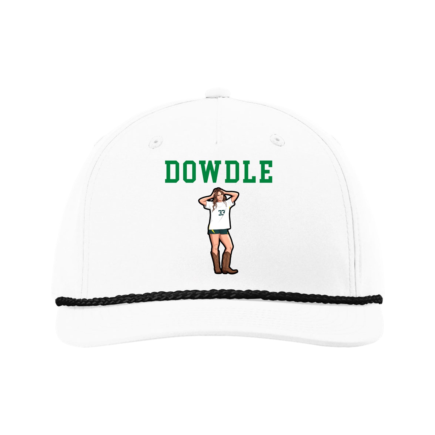 Five-Panel Classic Rope Cap — Shirsey in White