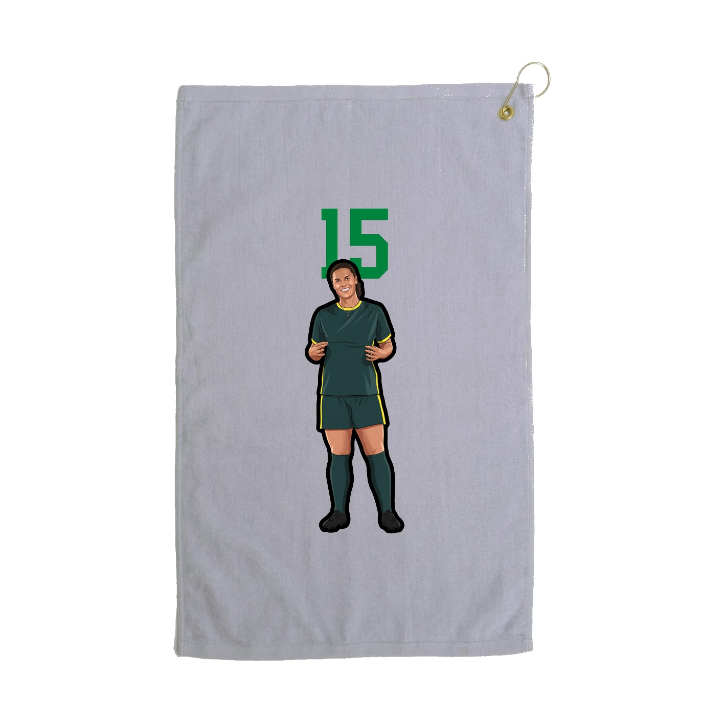Golf Towel — Number Top in Grey