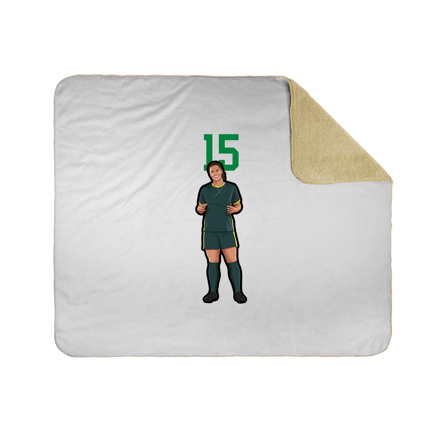 Throw Blanket — Number Top in White
