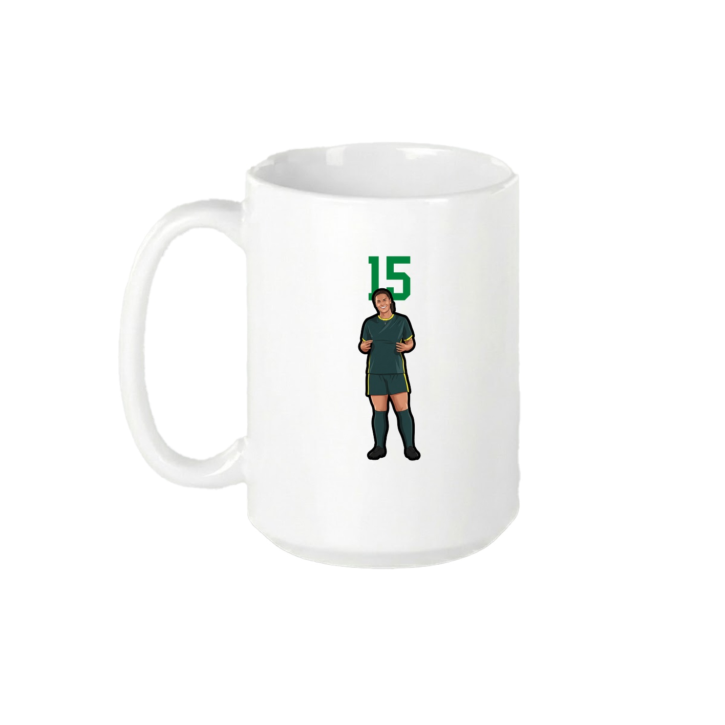15oz Coffee Mug — Number Top in White