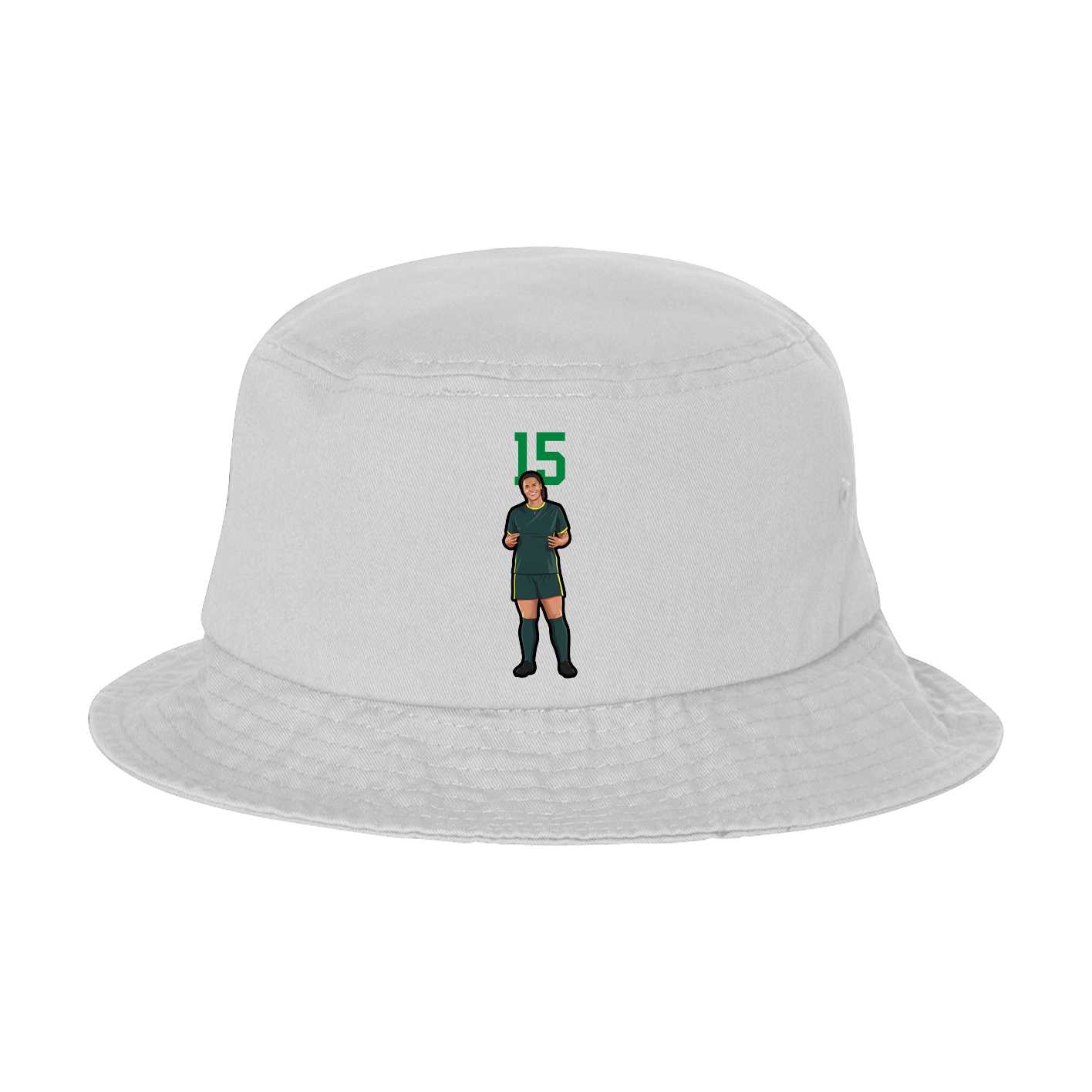 Bucket Cap — Number Top in White