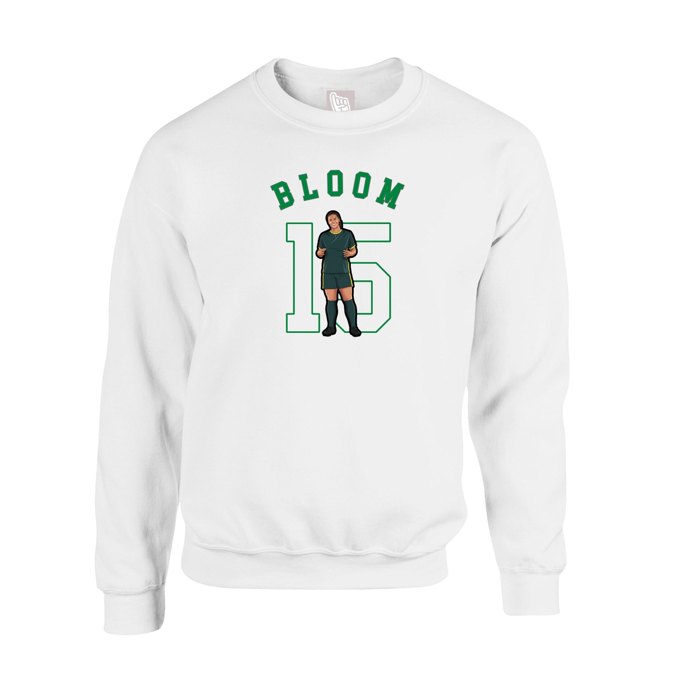 Fleece Crew — Shirsey Arch in White