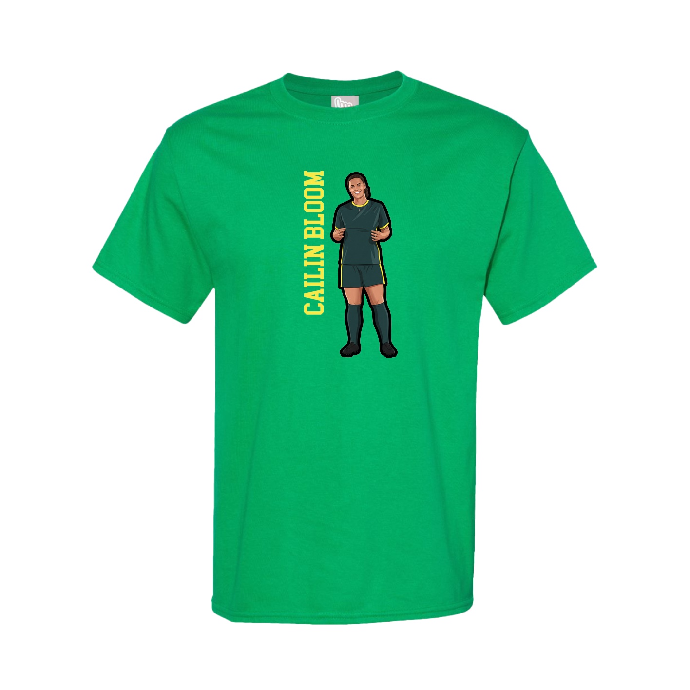 Tee — Name Vertical in Green