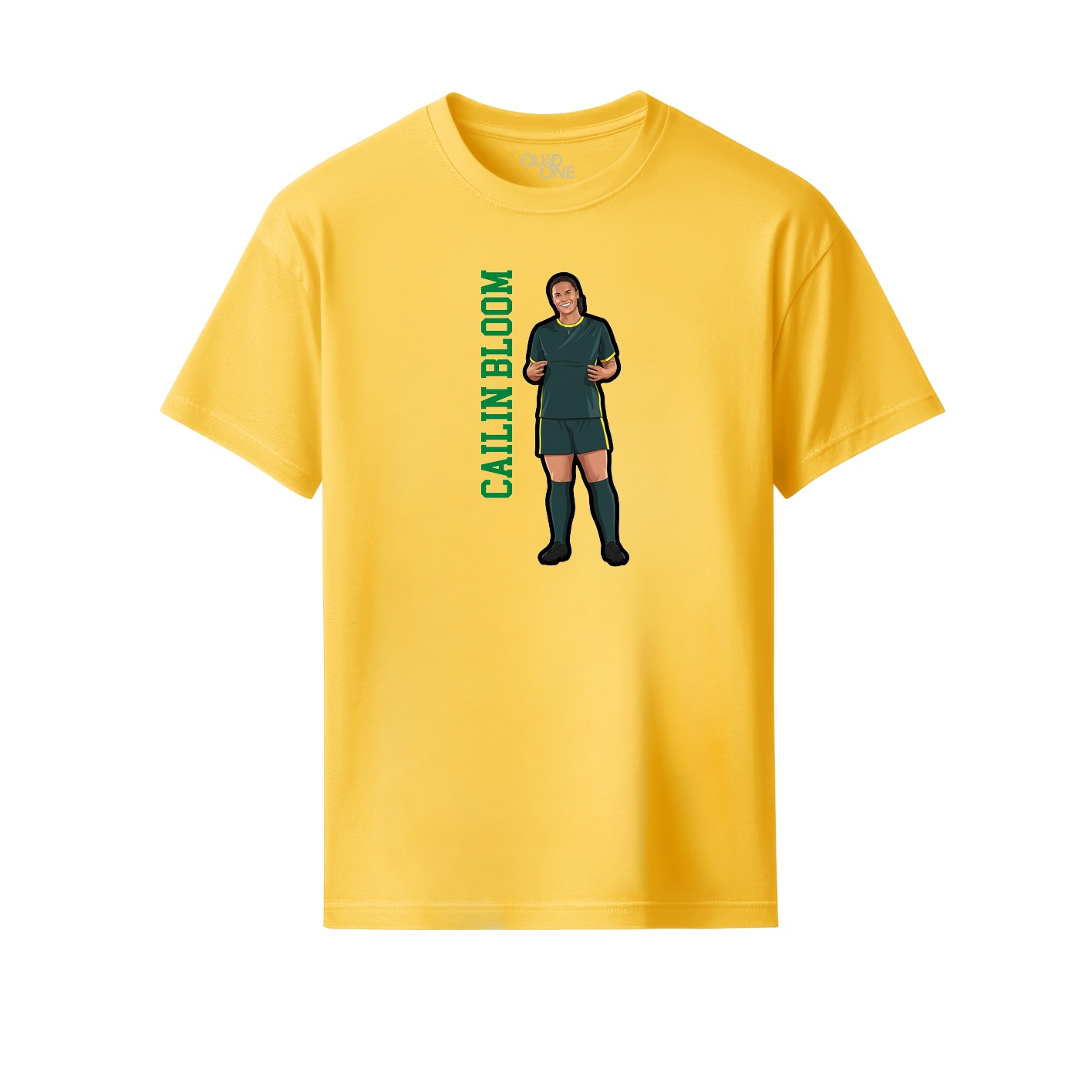Youth Tee — Name Vertical in Yellow