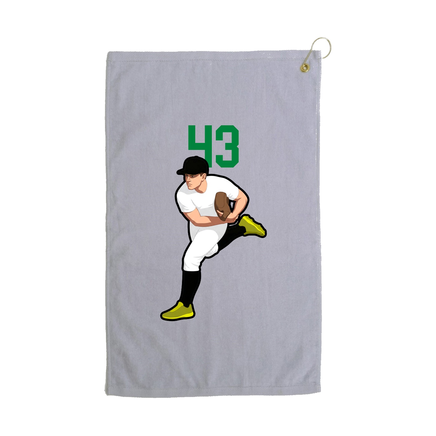 Golf Towel — Number Top in Grey
