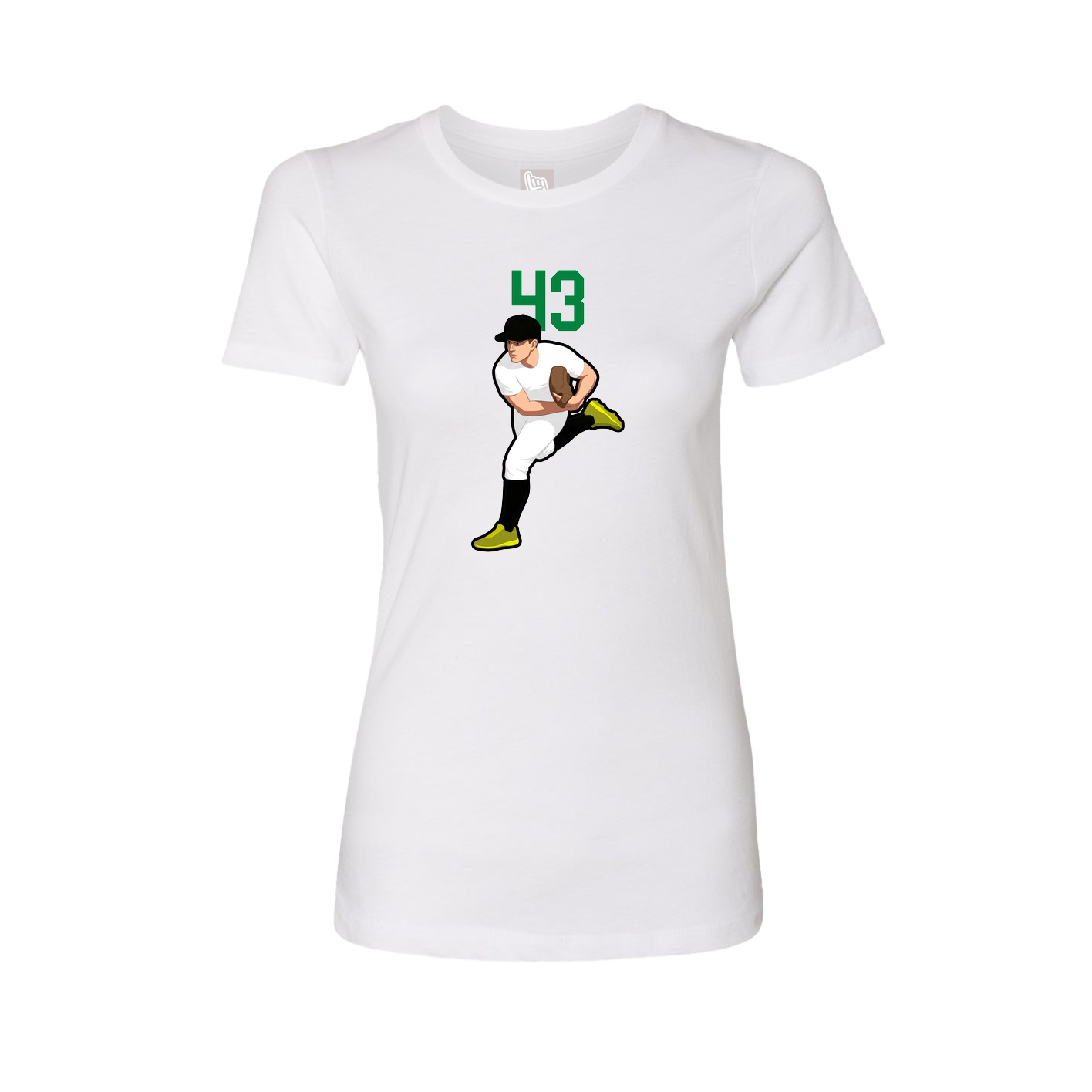 Womens Tee — Number Top in White
