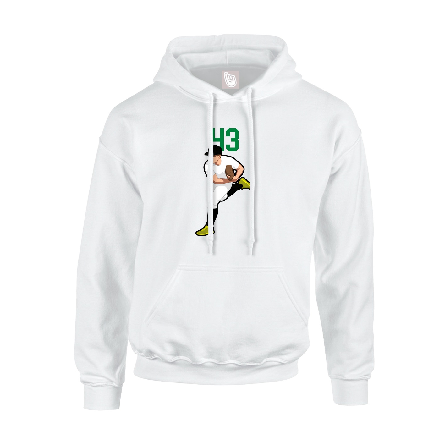 Hoodie — Number Top in White